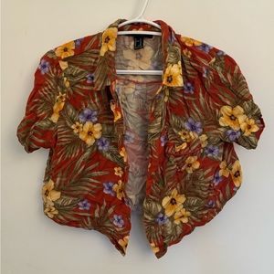 Forever 21 floral crop top